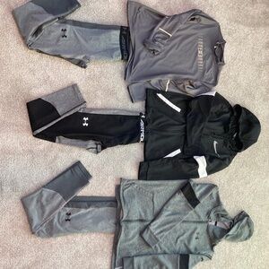3 pairs UA coldgear leggings, 1 long sleeve shirt,  1 UA and 1 Nike hoodie
